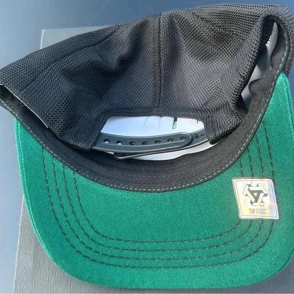 Green and Black Lucky Clover Cap - Picture 3 of 3